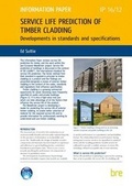 Cover: Service Life Prediction for Timber Cladding: Developments in Standards and Specifications - IHS BRE Press