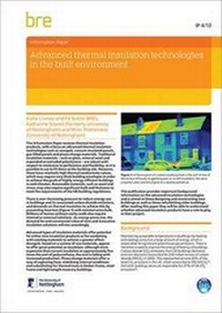 Enlarge image Cover: Advanced Thermal Insulation Technologies in the Built Environment - IHS BRE Press
