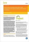 Cover: Advances in Construction Life Cycle Assessment Through Building Information Modelling - IHS BRE Press