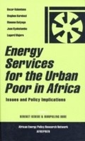 Cover: Energy Services for the Urban Poor in Africa - Zed Books Ltd