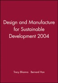 Cover: Design and Manufacture for Sustainable Development 2004 - Wiley