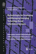 Cover: Methodologies for Developing and Managing Emerging Technology Based Information Systems - Springer