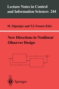 Cover: New Directions in Nonlinear Observer Design - Springer