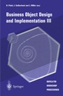 Cover: Business Object Design and Implementation III - Springer