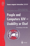 Cover: People and Computers XIV - Usability or Else! - Springer