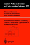 Cover: Hierarchical Nonlinear Switching Control Design with Applications to Propulsion Systems - Springer