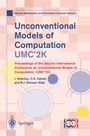 Cover: Unconventional Models of Computation, UMC'2K - Springer
