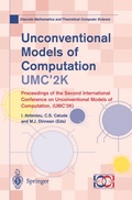 Cover: Unconventional Models of Computation, UMC'2K - Springer