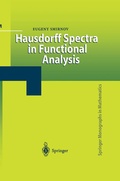 Cover: Hausdorff Spectra in Functional Analysis - Springer