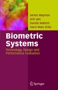 Cover: Biometric Systems - Springer