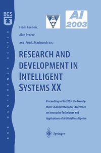 Enlarge image Cover: Research and Development in Intelligent Systems XX - Springer