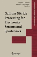 Cover: Gallium Nitride Processing for Electronics, Sensors and Spintronics - Springer