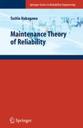 Cover: Maintenance Theory of Reliability - Springer