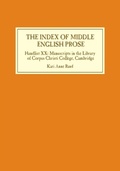 Cover: The Index of Middle English Prose - Boydell & Brewer Ltd