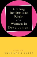 Cover: Getting Institutions Right for Women in Development - Zed Books Ltd