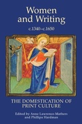 Cover: Women and Writing, c.1340-c.1650 - De Gruyter