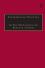 Cover: Interpreting Statutes - Dartmouth Publishing Co Ltd