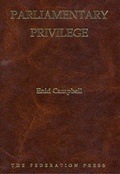 Cover: Parliamentary Privilege - Federation Press