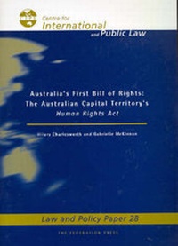 Enlarge image Cover: Australia's First Bill of Rights - Federation Press