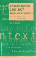 Cover: Criminal Appeals 1907-2007 - Federation Press