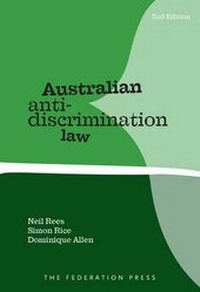 Enlarge image Cover: Australian Anti-Discrimination Law - Federation Press