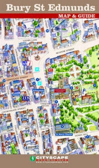 Abbildung von: Bury St Edmunds Town Centre Map and Guide - Cityscape Maps Limited