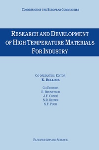 Enlarge image Cover: Research and Development of High Temperature Materials for Industry - Kluwer Academic Publishers