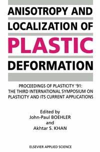 Enlarge image Cover: Anisotropy and Localization of Plastic Deformation - Springer