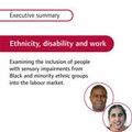 Cover: Ethnicity, Disability and Work: Executive Summary - Royal National Institute for the Blind