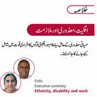 Enlarge image Cover: Ethnicity, Disability and Work: Executive Summary - Royal National Institute for the Blind