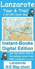 Cover: Lanzarote Tour and Trail Northeast Map 2009 - Instant-Books UK Ltd