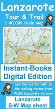 Cover: Lanzarote Tour and Trail Southwest Map 2009 - Instant-Books UK Ltd