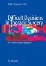 Cover: Difficult Decisions in Thoracic Surgery - Springer