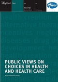 Cover: Public Views on Choices in Health and Healthcare - King's Fund