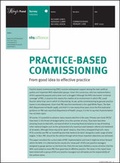 Cover: Practice-based Commissioning - King's Fund
