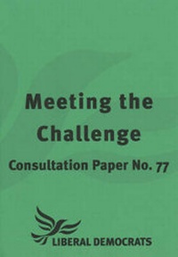 Enlarge image Cover: Meeting the Challenge - Liberal Democrat Publications