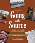 Cover: Going to the Source, Volume II: Since 1865 - Bedford Books