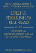 Cover: Effective Federalism and Local Finance - Edward Elgar Publishing