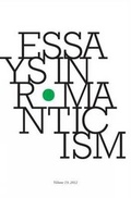 Cover: Essays in Romanticism, Volume 19 2012 - Liverpool University Press