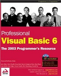 Enlarge image Cover: PROFESSIONAL VB 6, - WROX Press Ltd