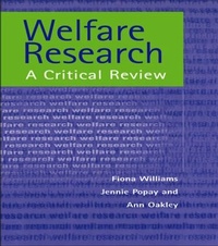 Abbildung von: Welfare Research - Routledge
