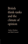 Cover: British Think-Tanks And The Climate Of Opinion - Routledge