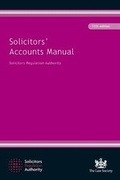Cover: Solicitors' Accounts Manual - The Law Society