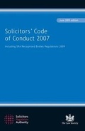 Cover: Solicitors' Code of Conduct 2007 June 2009 - The Law Society
