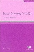 Cover: Sexual Offences Act 2003 - The Law Society