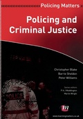 Cover: Policing and Criminal Justice - Learning Matters Ltd