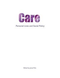 Enlarge image Cover: Care - Policy Press