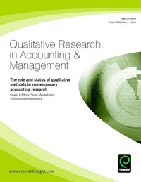 Enlarge image Cover: Role and Status of Qualitative Methods in Contemporary Accounting Research - Emerald Group Publishing Ltd