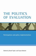Cover: The politics of evaluation - Policy Press