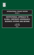 Cover: Institutional Approach to Global Corporate Governance - Emerald Group Publishing Limited
